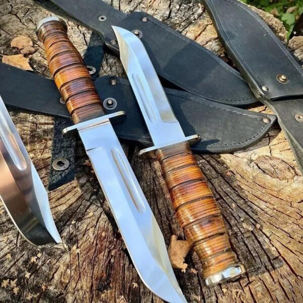 Handmade D2 steel Rambo Fixed Blade Bowie knife - Image 5