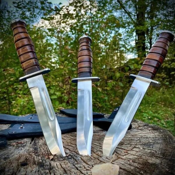 Handmade D2 steel Rambo Fixed Blade Bowie knife - Image 4