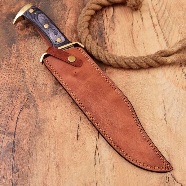 Handmade D2 Steel Hunting Knife With Wood Handle - Image 2