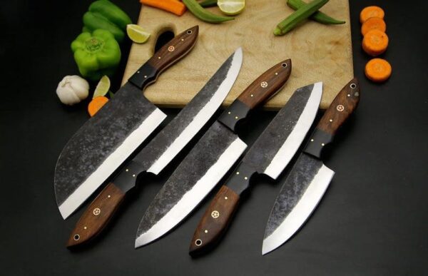 Chef Set, Handmade Damascus Steel Chef Knife Set - Image 7