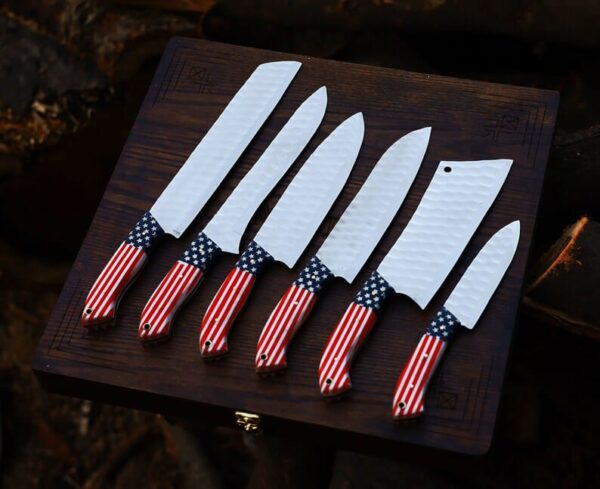 Handmade Chef Knives Set - 6-Pcs Custom Engraved Cutlery - Image 5