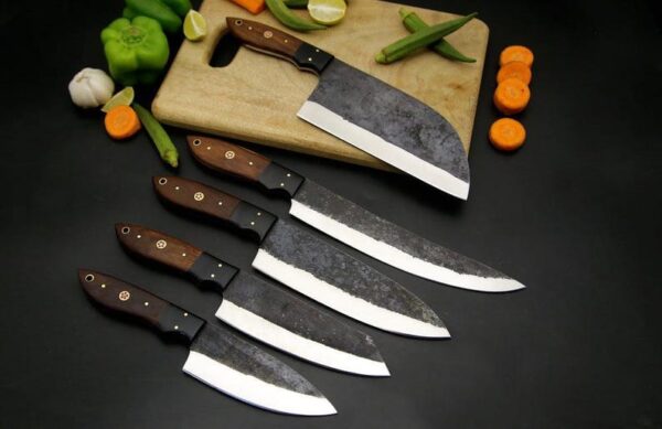 Chef Set, Handmade Damascus Steel Chef Knife Set - Image 8