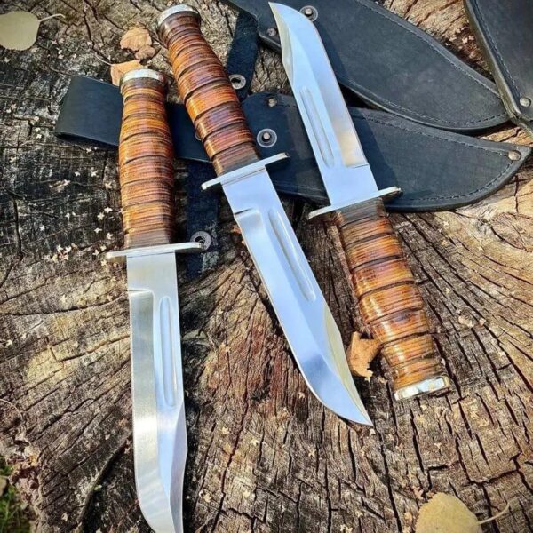 Handmade D2 steel Rambo Fixed Blade Bowie knife